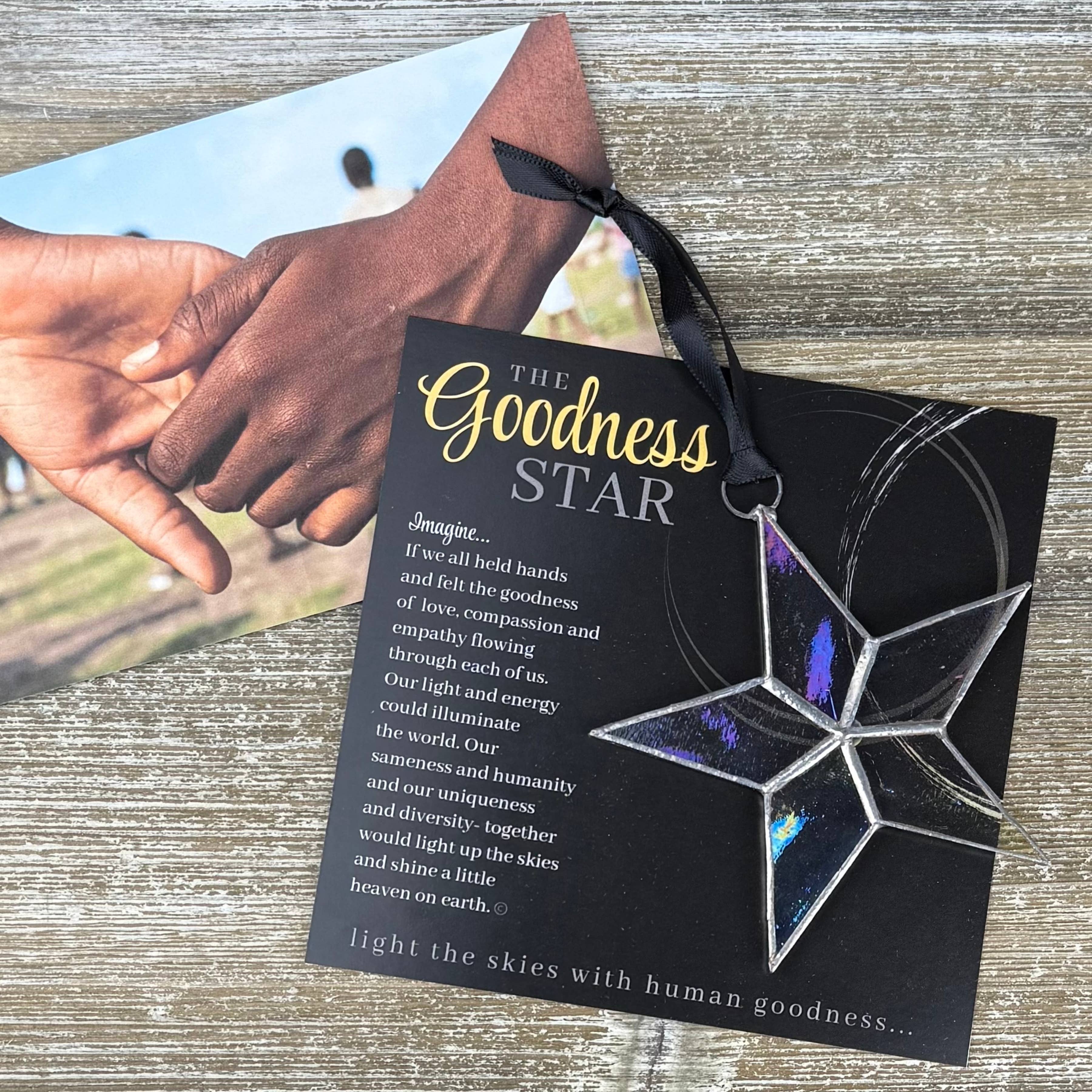 The Grandparent Gift Co. Inc. - Vente Objets de décoration - Goodness Star - Étoile en Vitrail & Sentiment d'Espoir 77152
