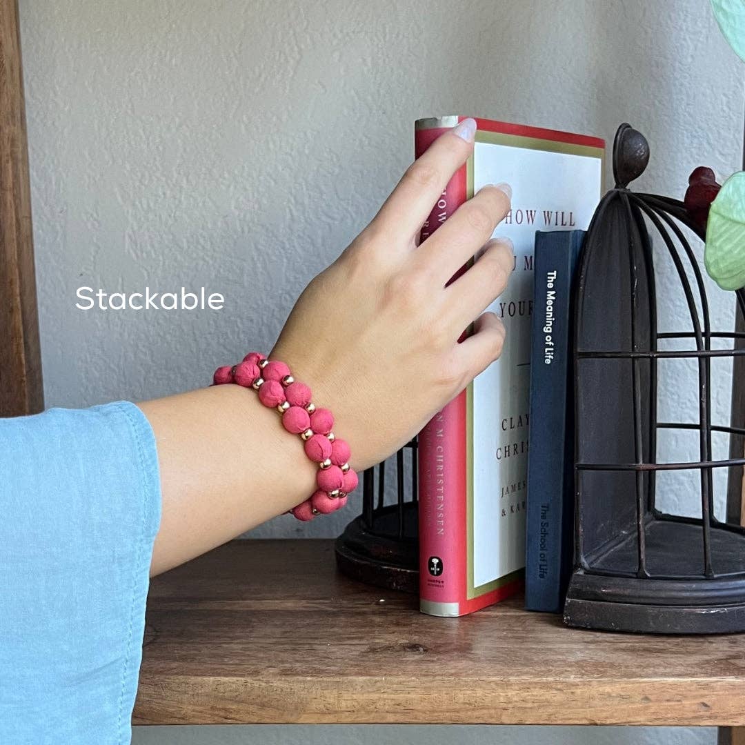 Humble Hilo - Vendita all'ingrosso Bracciale con perline - Bracciale Humble Hilo Sari Jewelry, con Perline di Tessuto e Perline Metalliche40