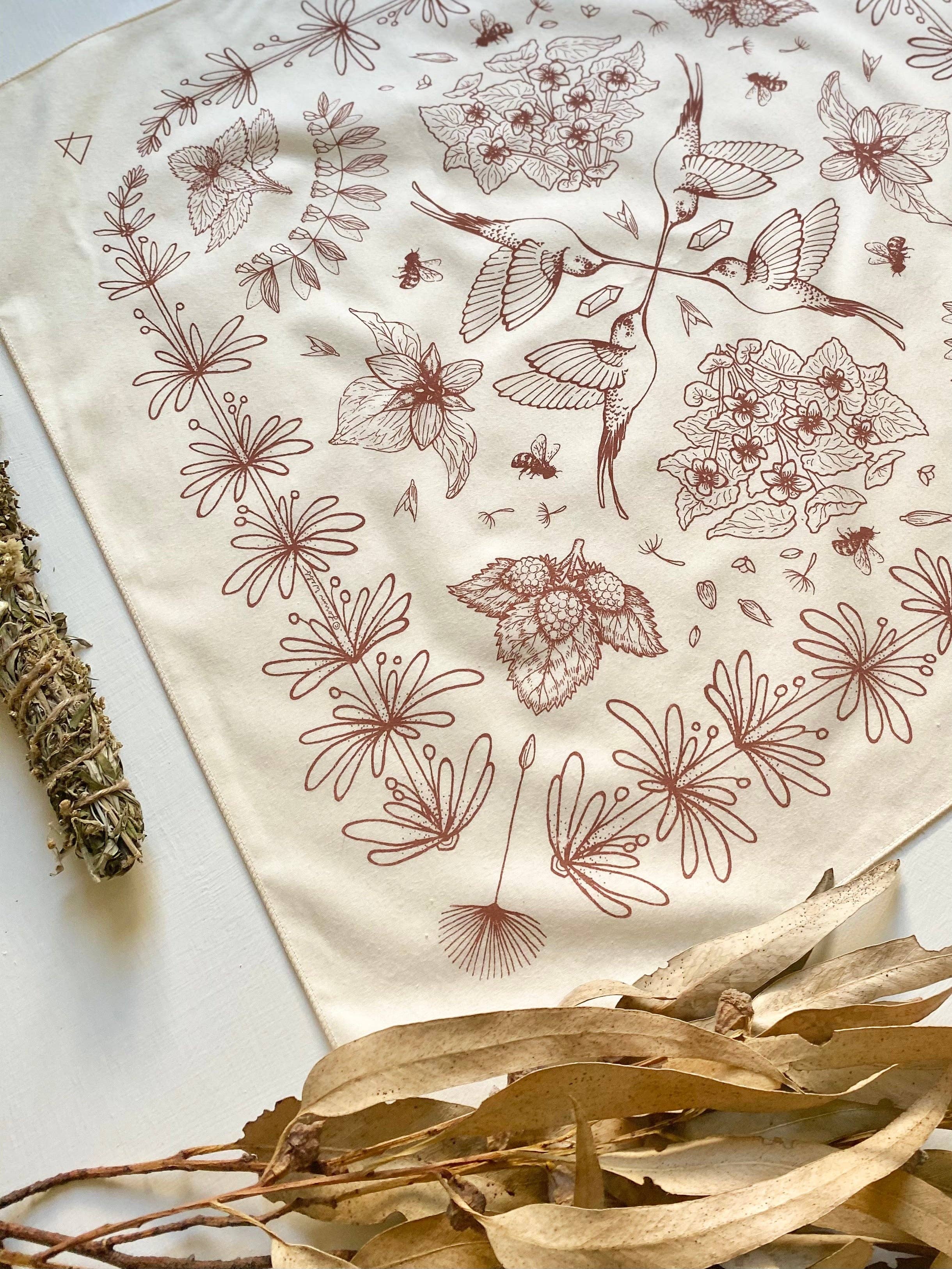 Wanderite – wholesale Bandana – Unisex – Bandana | Spring Herbs | White3