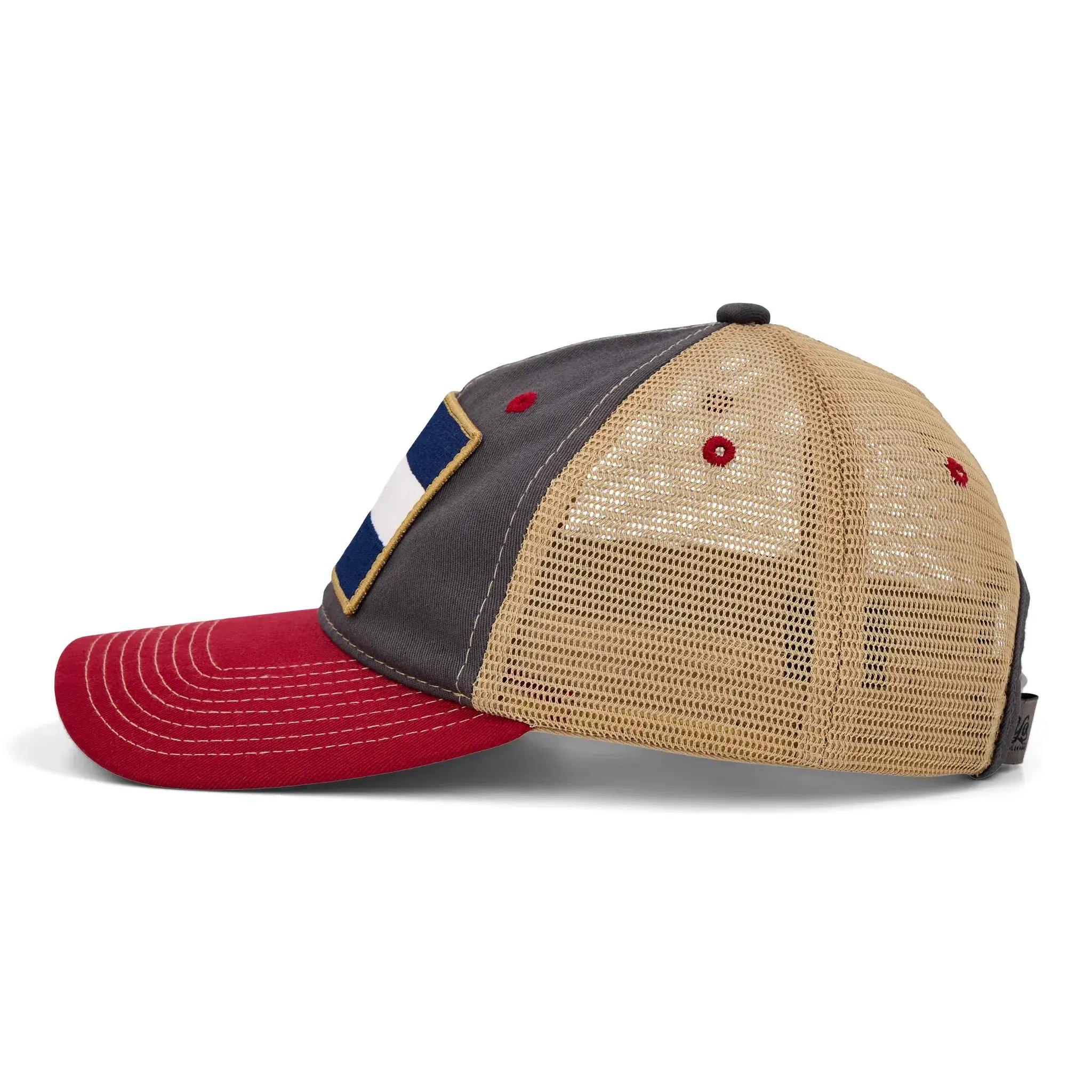 YoColorado - Wholesale Trucker Hat - Unisex - Hat - Vintage Denim Flag Patch Trucker1