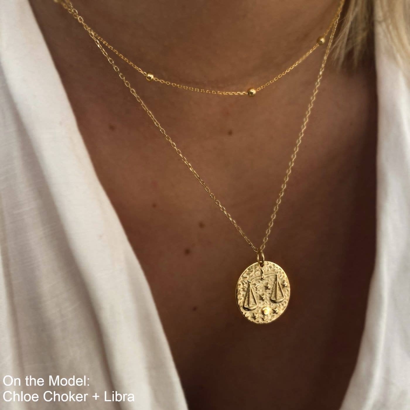 Love Local Jewelry - Wholesale Pendant/charm necklace - Libra Pendant/Charm Necklace in 18K Gold and 925 Silver4
