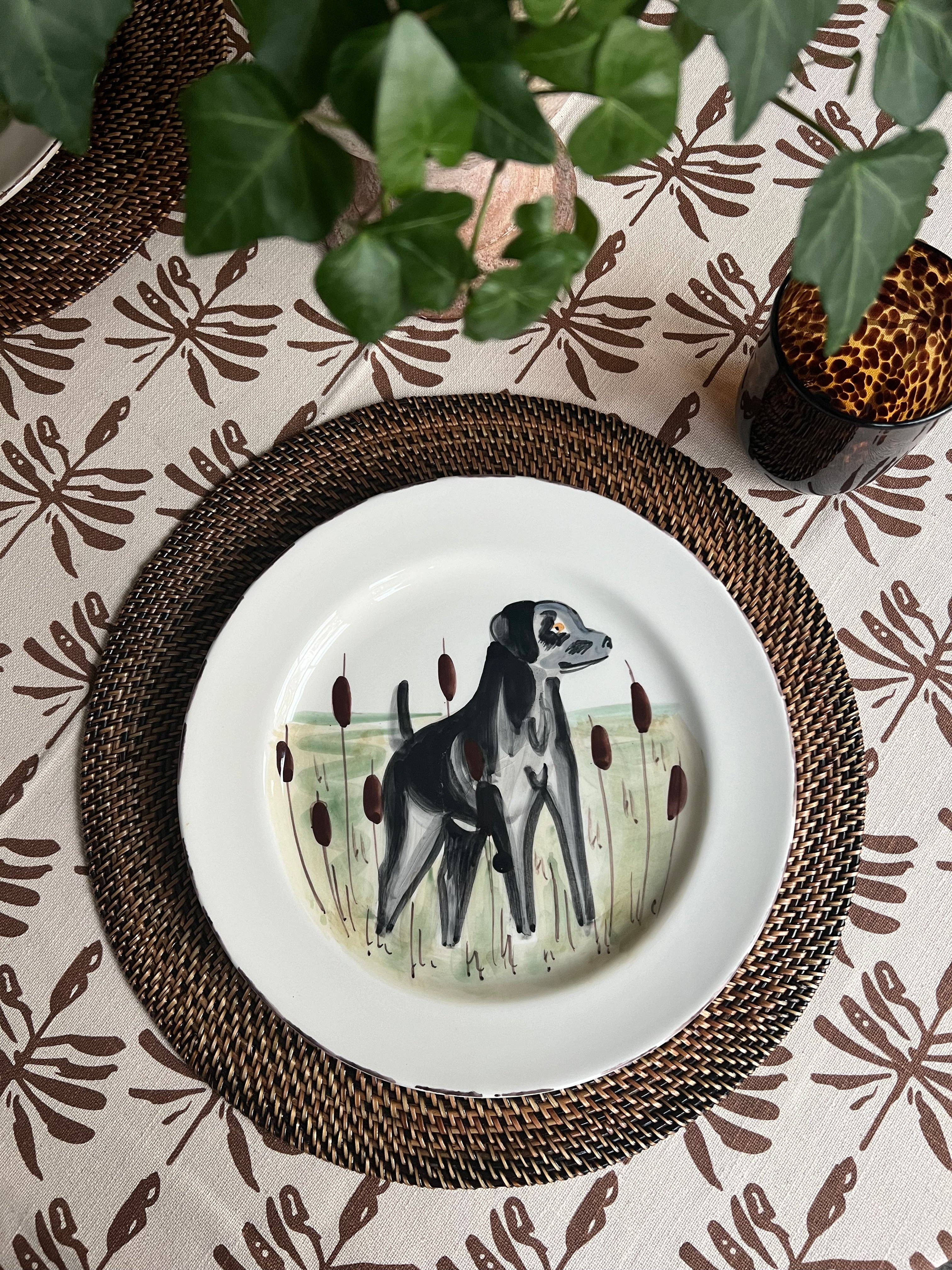 Christina Dickson Home - Wholesale Tablecloth - Dragonfly Lures Tablecloth in Walnut Brown1