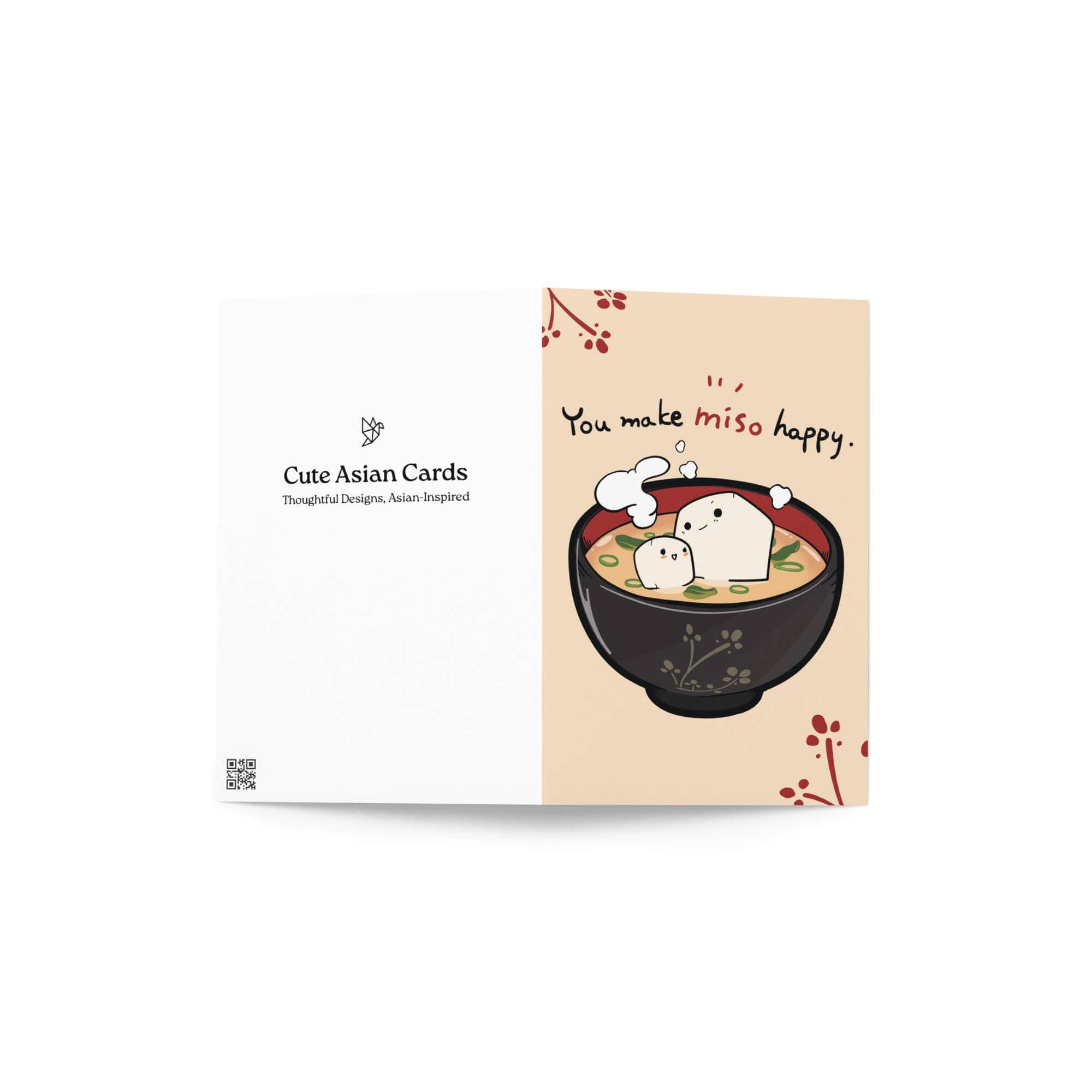 Cute Asian Cards - Vendita all'ingrosso Biglietti d'amore - Mi fai Miso Felice | Divertente Biglietto di Auguri con Zuppa di Miso per Amore o Compleanni3