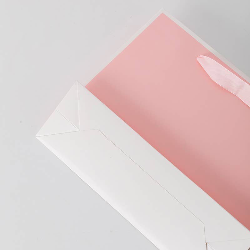 ByHome - Wholesale Gift bag - Pink with White Border Paper Gift Bag w/ free tissue5