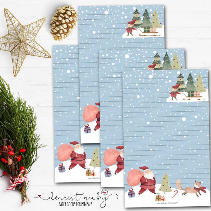Santa and Elf Letter Writing Paper for wholesale by Dearest Nicky / Mouse & Wren