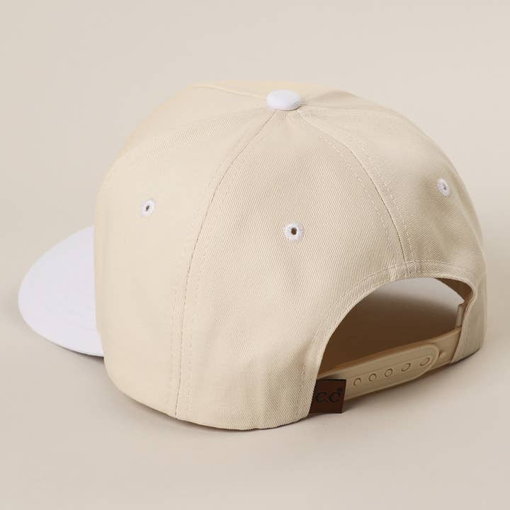 WHITE BRIDE Embroidered Canvas Two-Tone Trucker Hat for wholesale on Faire6