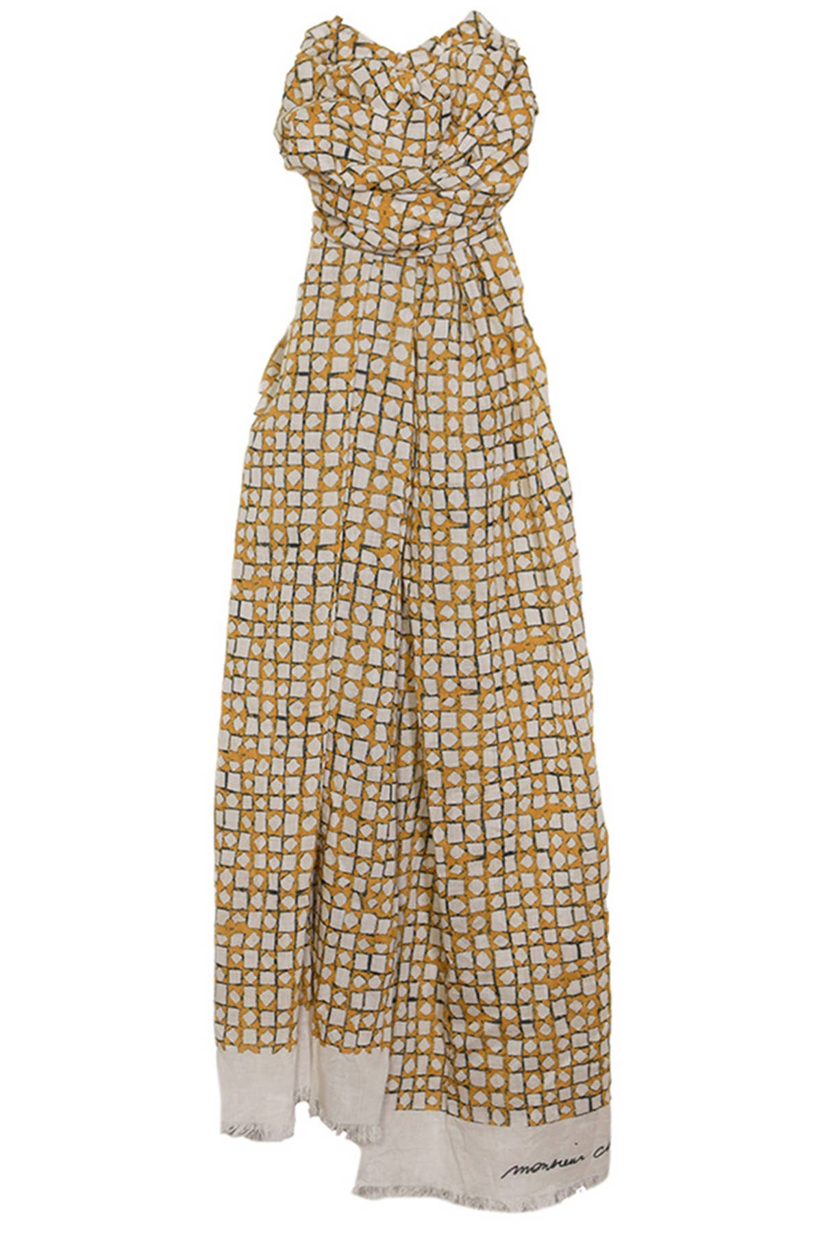 MONSIEUR CHARLI – Engroshandel Tørklæde - Herre – LUCIANO bomuldssjal i karryfarve1