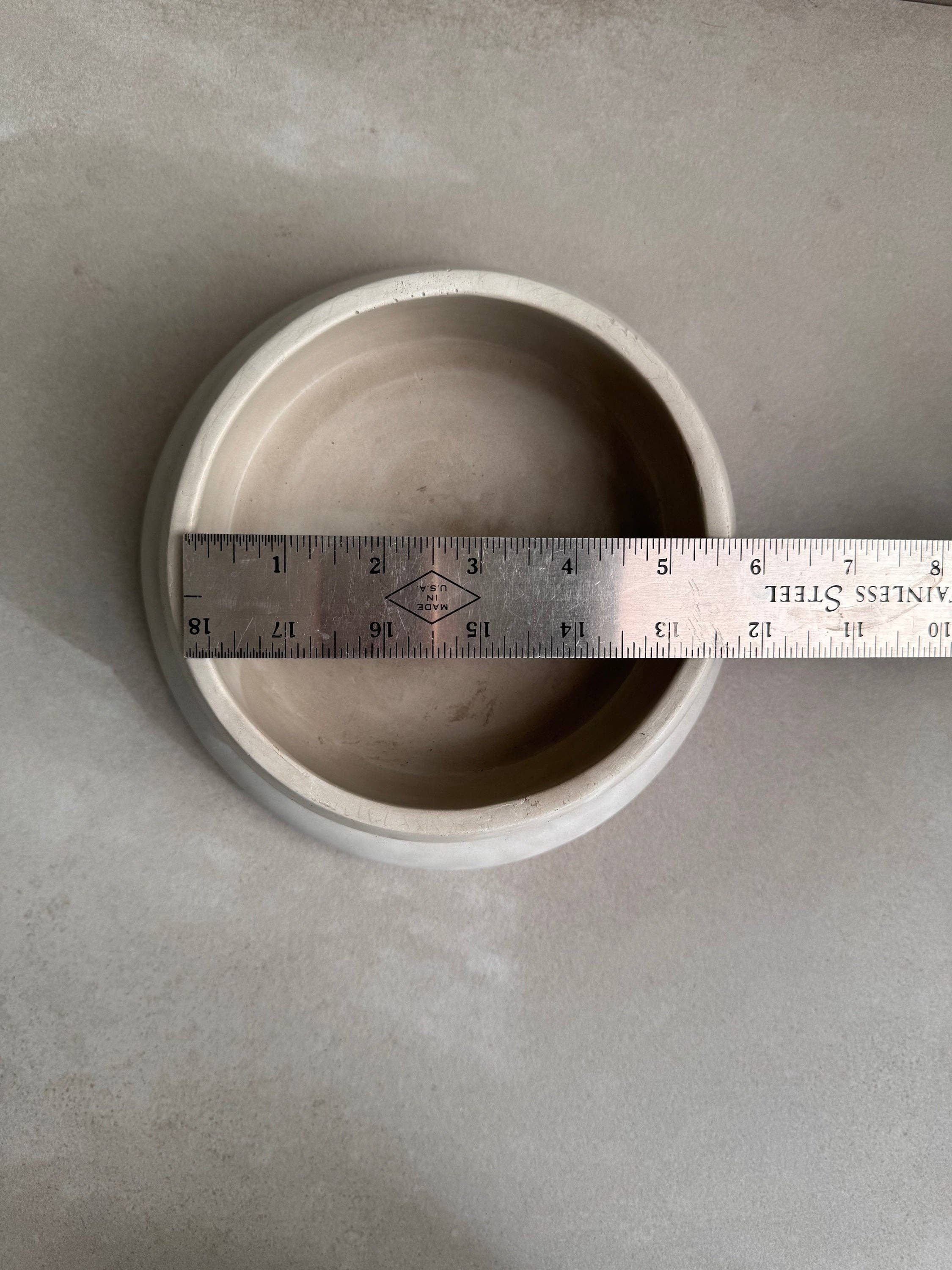 Minimal Loot Design - Wholesale Plantenpot - Betonnen plantenbak met schotel, moderne lage plantenpot, bubbelvormige plantenbak, ondiepe cementpot, minimalistische pot met schotel, Scandinavische pot, dikke pot8