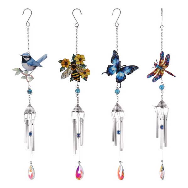 Cubby House by Malmar - Wholesale Decorative figurine - 54cm Acrylic Wind Chime 4 Asstd0