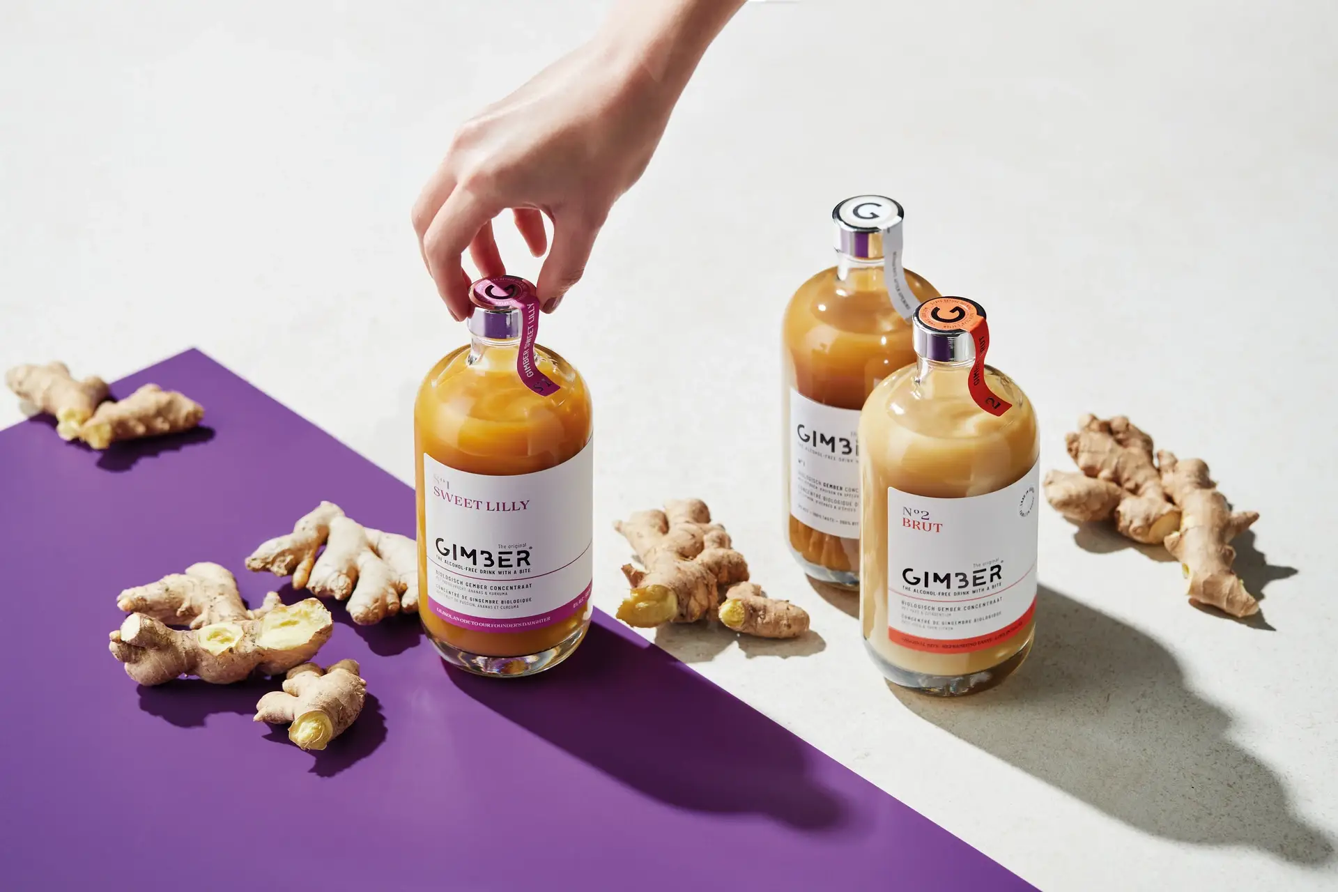 Gimber - Wholesale Non-Alcoholic Aperitif/Mocktail - GIMBER N°1 Sweet Lilly - 700 ml3