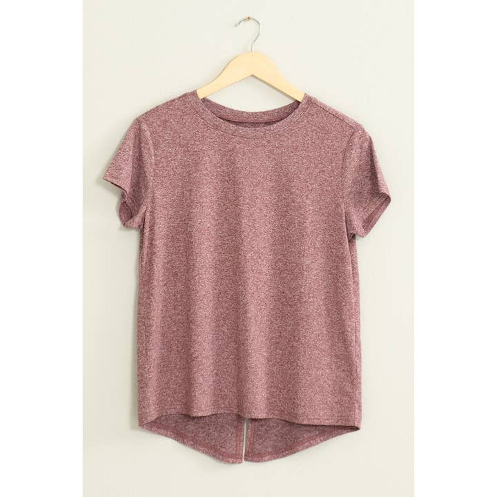 HYFVE - Wholesale Shirt - Women's - DZ22E576-Short Sleeve Open Back Tee