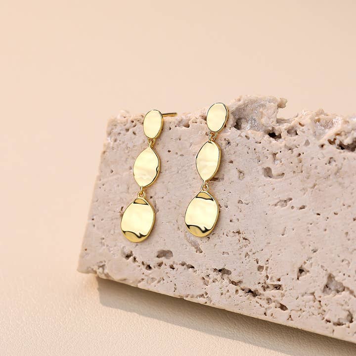 Gioiellin - S925 Silver Jewelry - Wholesale Dangle Earrings - 925 Sterling Silver Geometric Metal Earrings Vintage Glossy