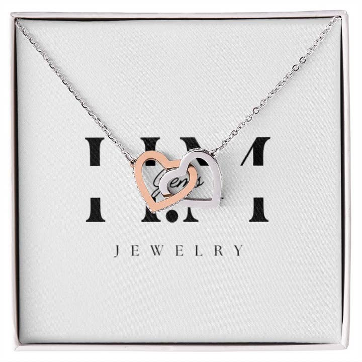 Collar de corazones entrelazados para venta al por mayor de HM Gems Jewelry