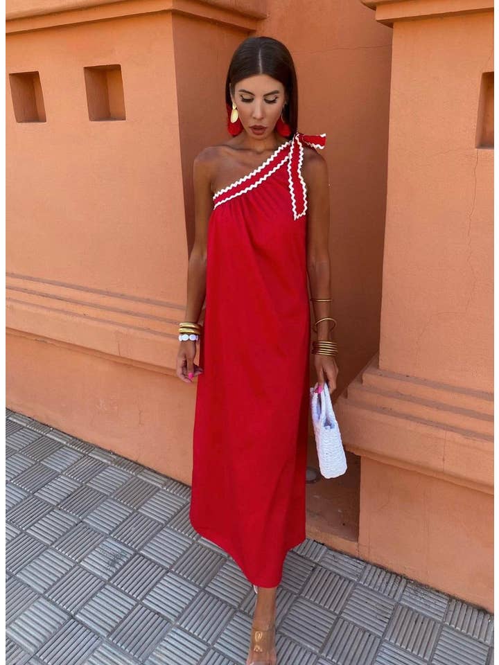 LORIANE - Wholesale Dress - Women's - 10720 One Size Asymmetric Long Dress 8