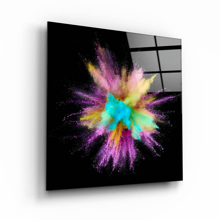 ・"Explosion Colorée"・Art Mural en Verre pour la vente par Artdesigna KG