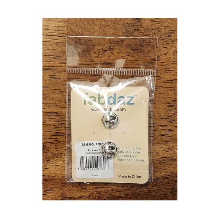 Fabdaz – wholesale Lapel pin/button – Fuck Yeah Enamel Pin with Metal Frame