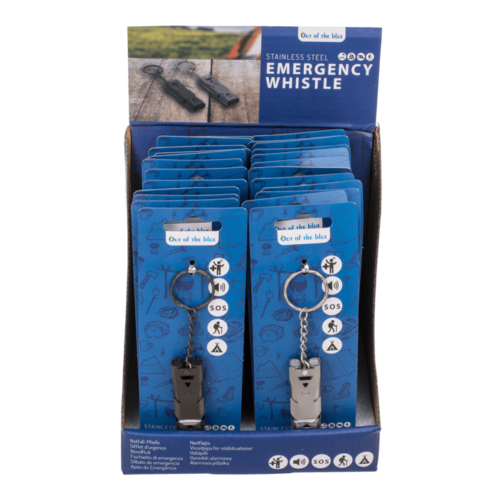 Out of the blue KG - Wholesale Keychain - Unisex - Metal keychain, Emergency Whistle,1