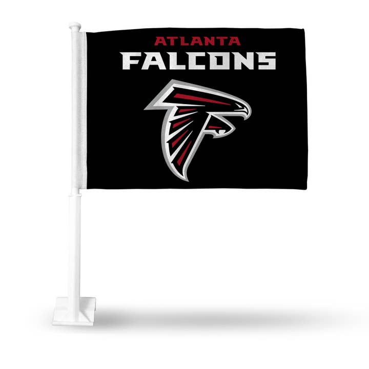 NFL Atlanta Falcons Black Background Double Sided Car Flag for wholesale by Rico Industries