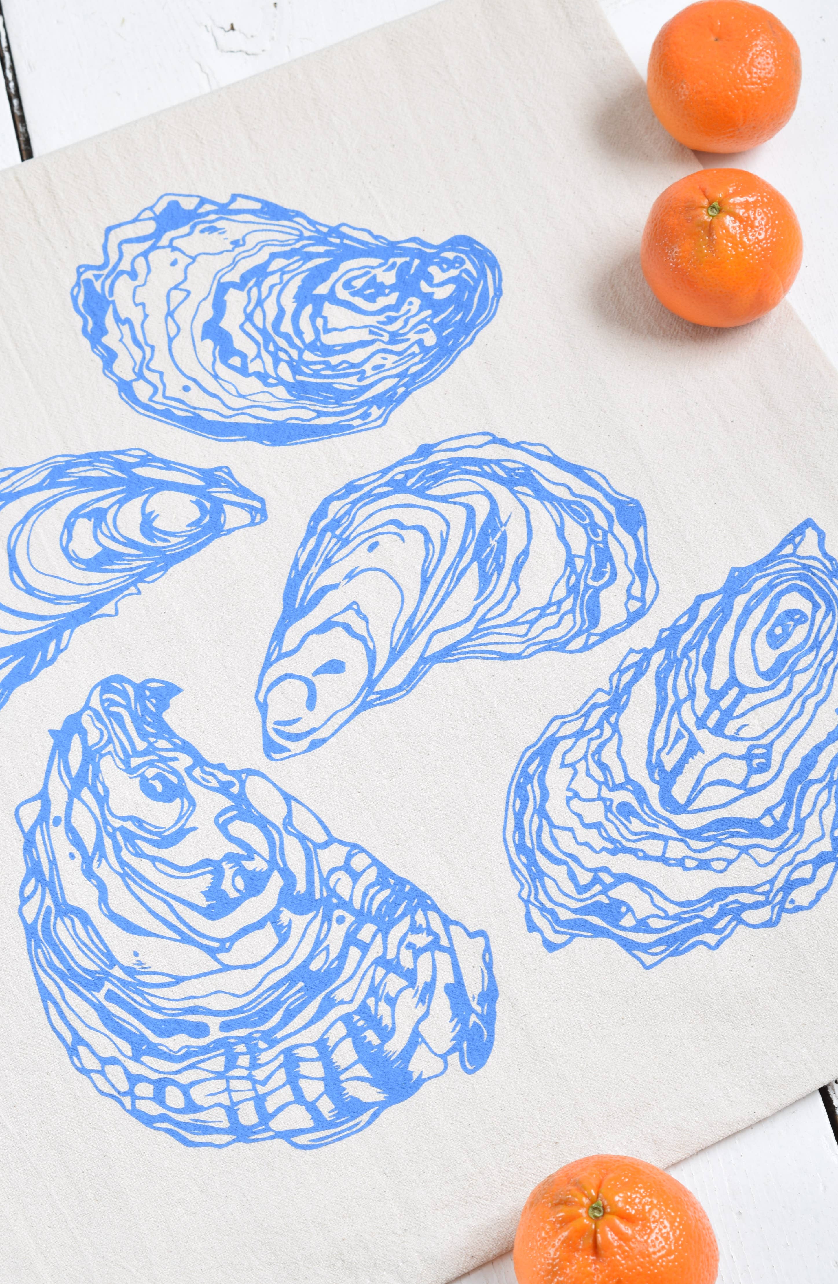 Hearth and Harrow - Wholesale Theedoek - Oester theedoek in blauwviolet - biologisch katoen - zeeschelp3