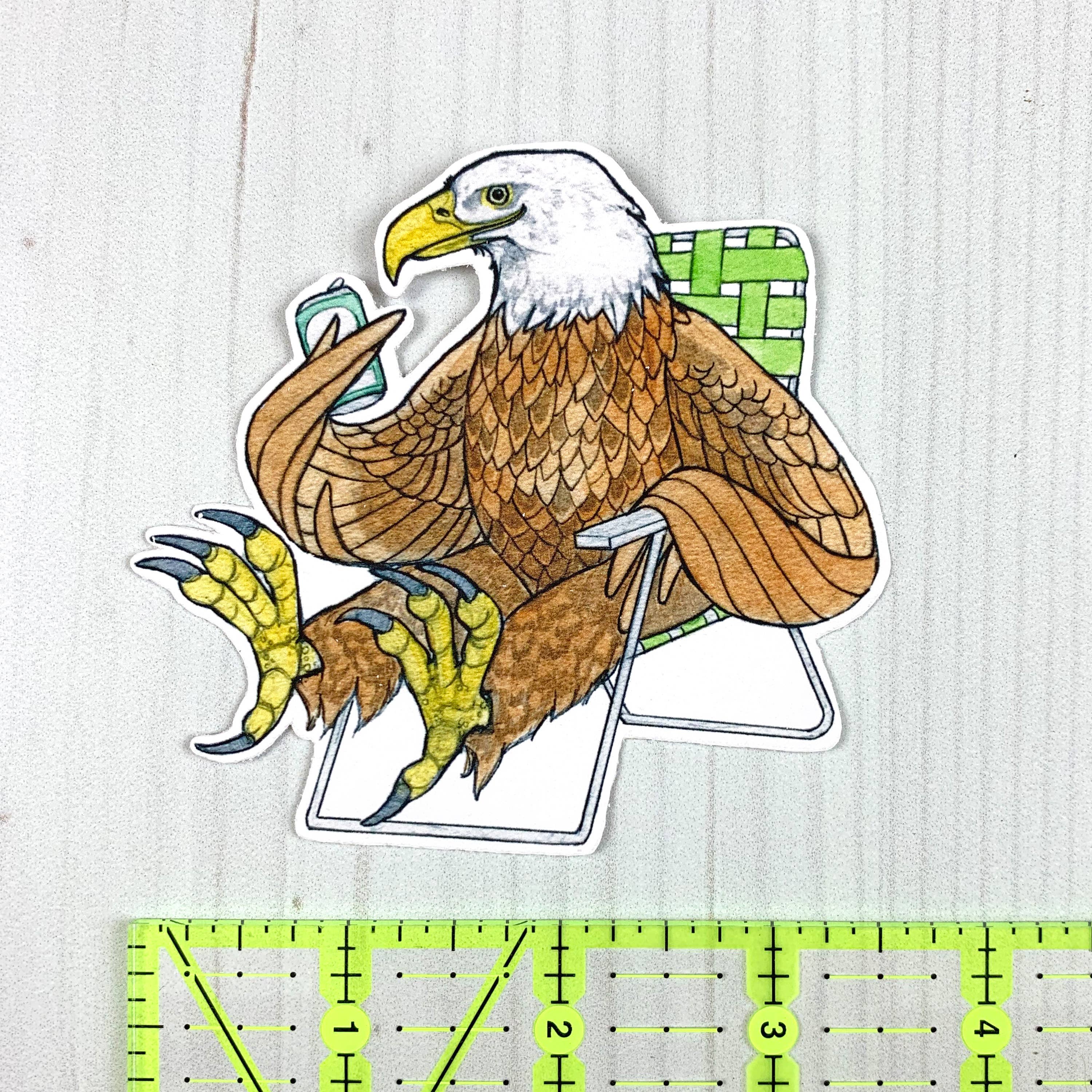 Sarah Draws Things - Wholesale Sticker - Eagle Beer Vinyl Sticker1