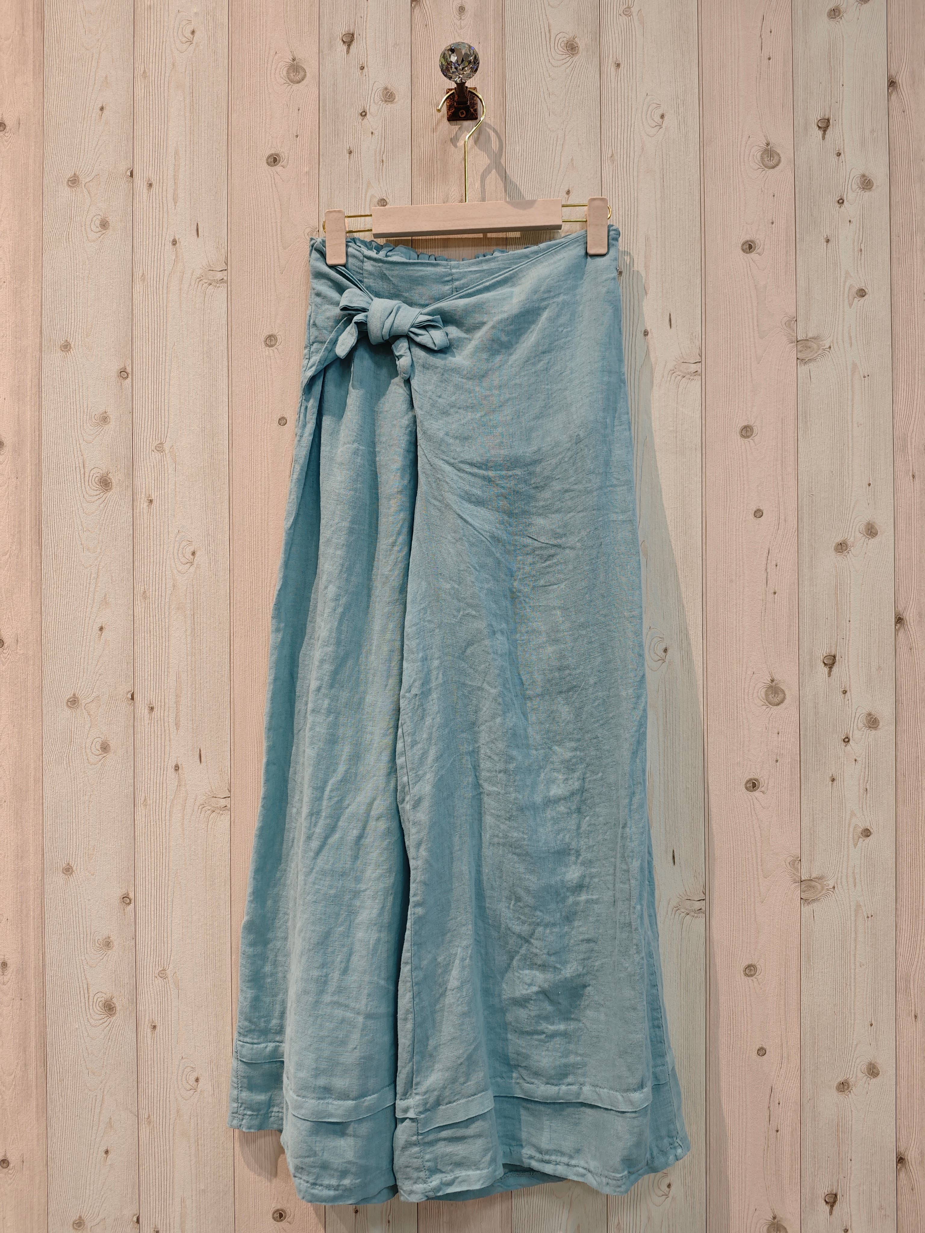 Linen & More - Vendita all'ingrosso Pantalone - Donna - Pantaloni con fusciacca in lino 100% REF 301883