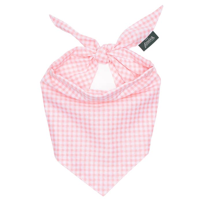 Pink Gingham Dog Bandana for wholesale by The Paws