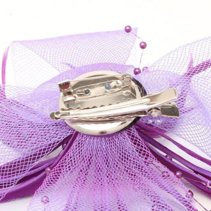 Topkids Accessories - Venta al por mayor Tocado - Mujer - Pinzas para el pelo con forma de flor, gorro de boda, pinza para el pelo, gorro Royal Ascot, con clip o diadema, diadema para niñas, mujeres3