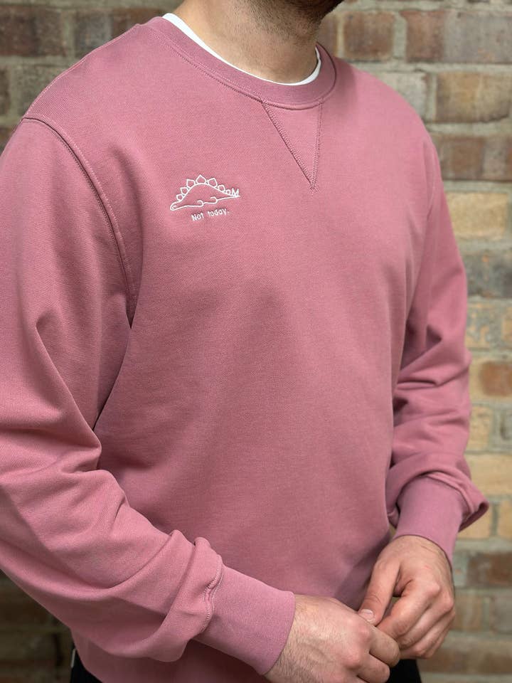 Mænd ikke i dag Broderet Tørret Rose Sweatshirt for engroshandel hos Alse Studio