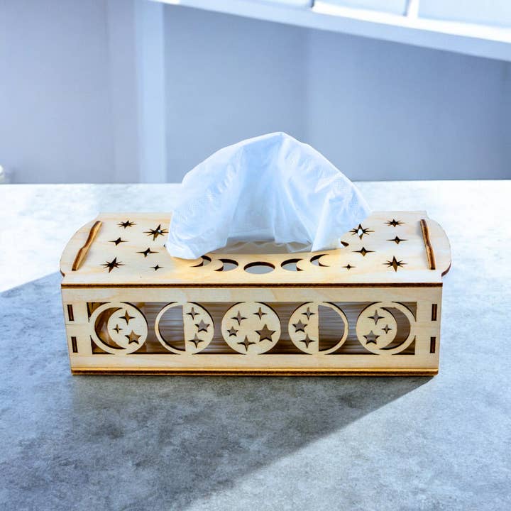 BoisMagique - Wholesale Tissue Box - Wooden tissue box - Celestial Serenity1