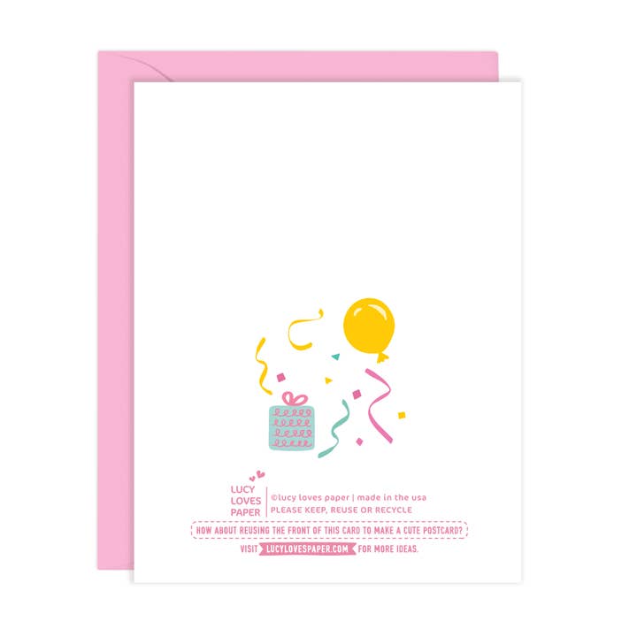 Lucy Loves Paper - Wholesale Birthday Card - Balloon Party Girl | Black Girl Birthday Card (A2)1