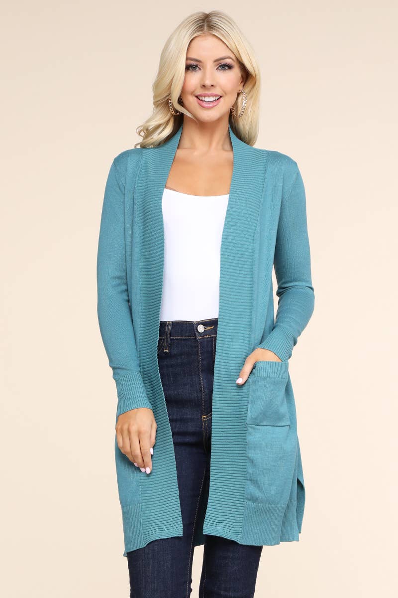 NINEXIS - Vente Cardigan – femme - AWOCAL311_CARDIGAN OUVERT À MANCHES LONGUES AVEC POCHES LATÉRALES28