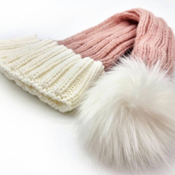 Snazzy Santa - Wholesale Beanie - Unisex - Coarse Knitted Santa Hat - Pink4