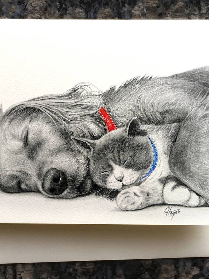 Hilsen Kort: Kærlighed, fra original kunst for engroshandel hos Colin Hayes Art