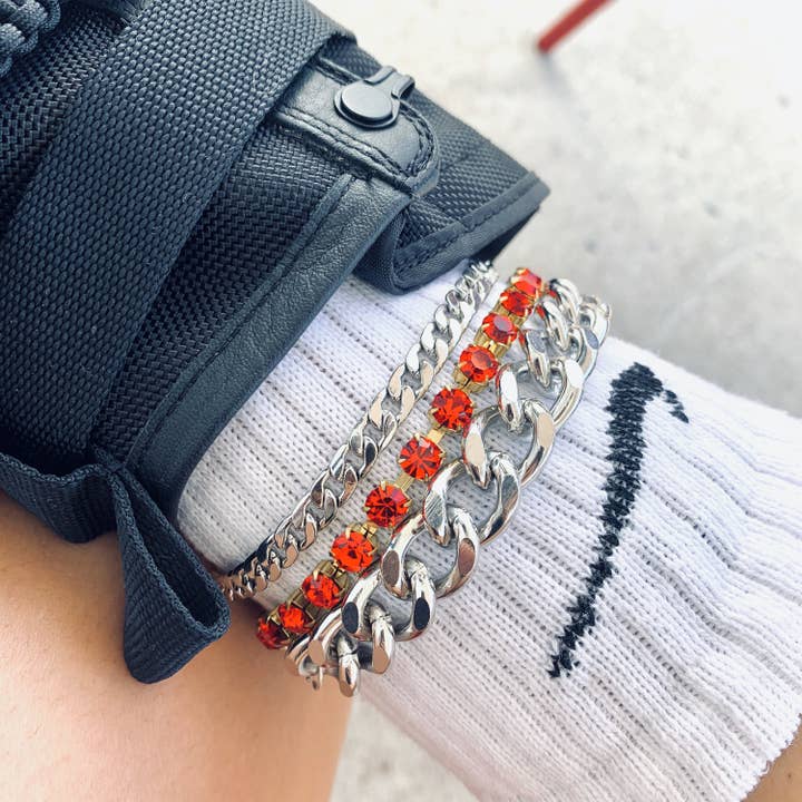 Natsuko’s Jewels - Wholesale Anklet - Ruby Red Preciosa Crystal Anklet3