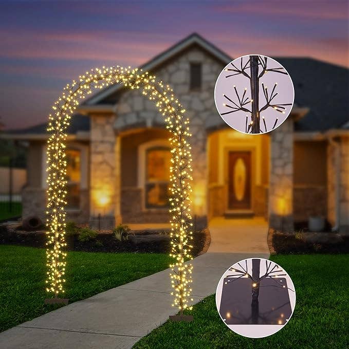 LIGHTSHARE - Wholesale Outdoor Ornament/Decor - Lighted Garden Arbors Bridal Wedding Arch Backdrop Stand Out13
