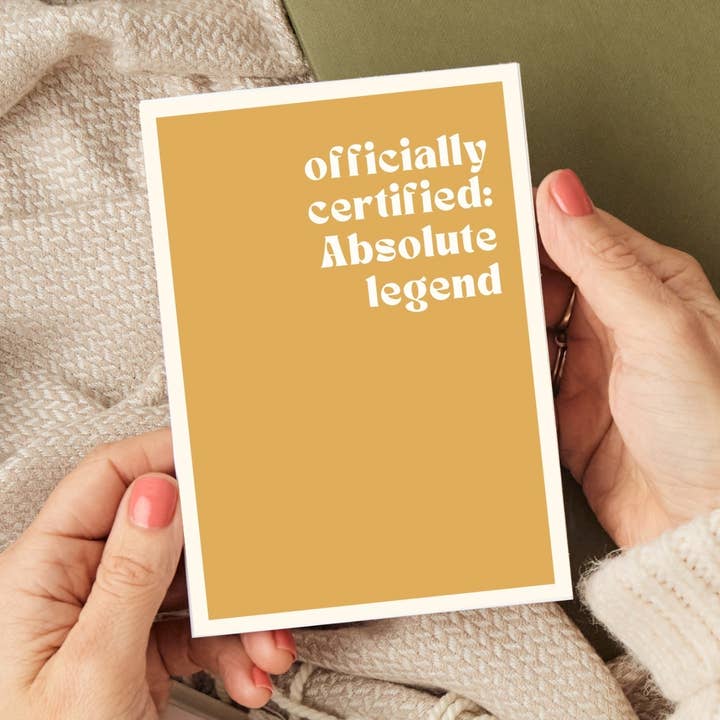 Absolute Legend Card for wholesale by Adventures of Betty