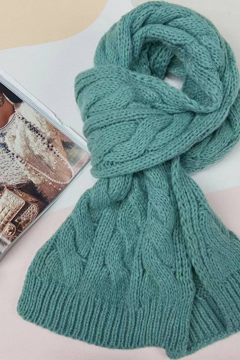 NINEXIS - Wholesale Scarf - Women's - CWASC03387_CHUNKY KNIT TWIST SCARF WARM THICK SHAWL WRAP3