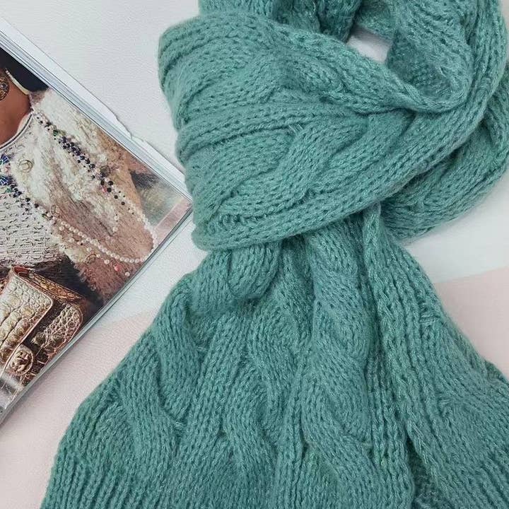 NINEXIS - Wholesale Scarf - Women's - CWASC03387_CHUNKY KNIT TWIST SCARF WARM THICK SHAWL WRAP3