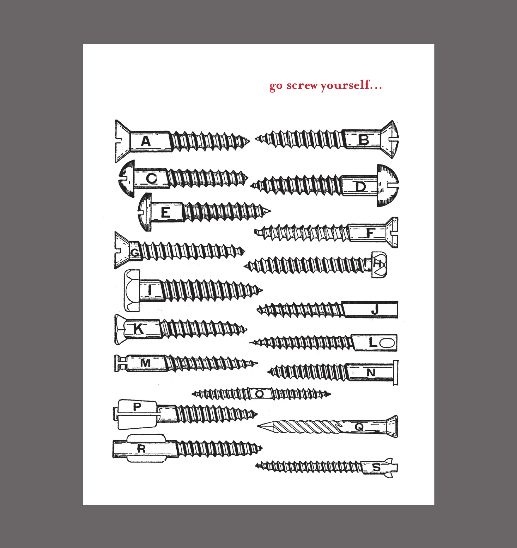 B.Berish - Wholesale Friendship Card - Go Screw Yourself Friendship Card0