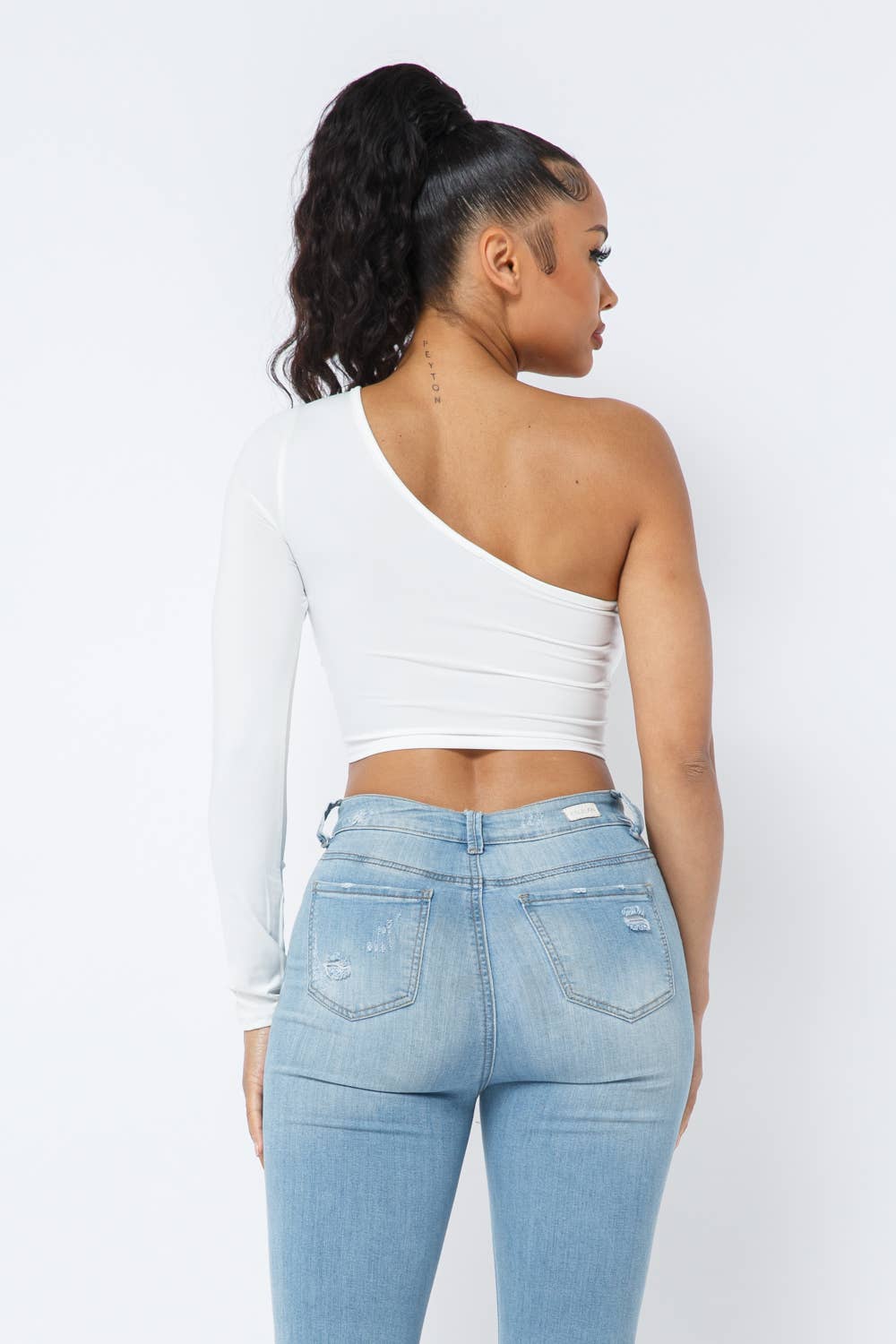 Julia by LoveJ - Wholesale Knit Top - Women's - Yoga Fabric One Shoulder Front Open Tie Crop Top11