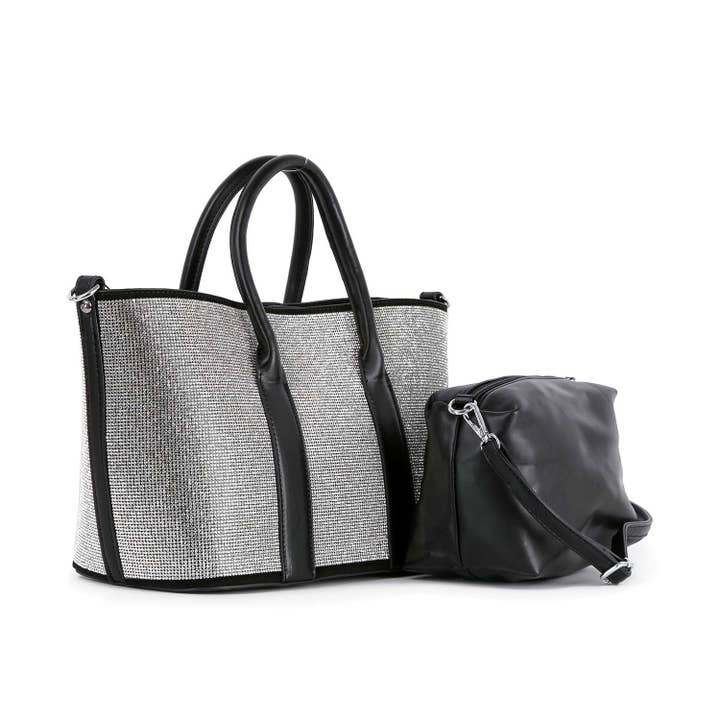 Handbag Express - Wholesale Tote Bag - Women's - Stunning Rhinestone Covered Tote Set