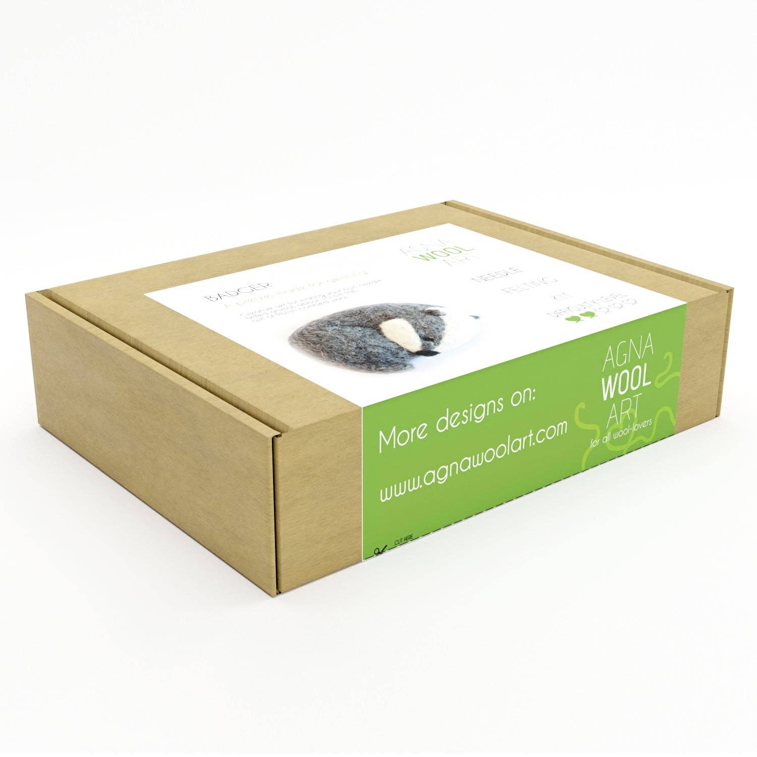 Benzie Design - Wholesale DIY Craft Kit - Badger, Needle Felting Kit7