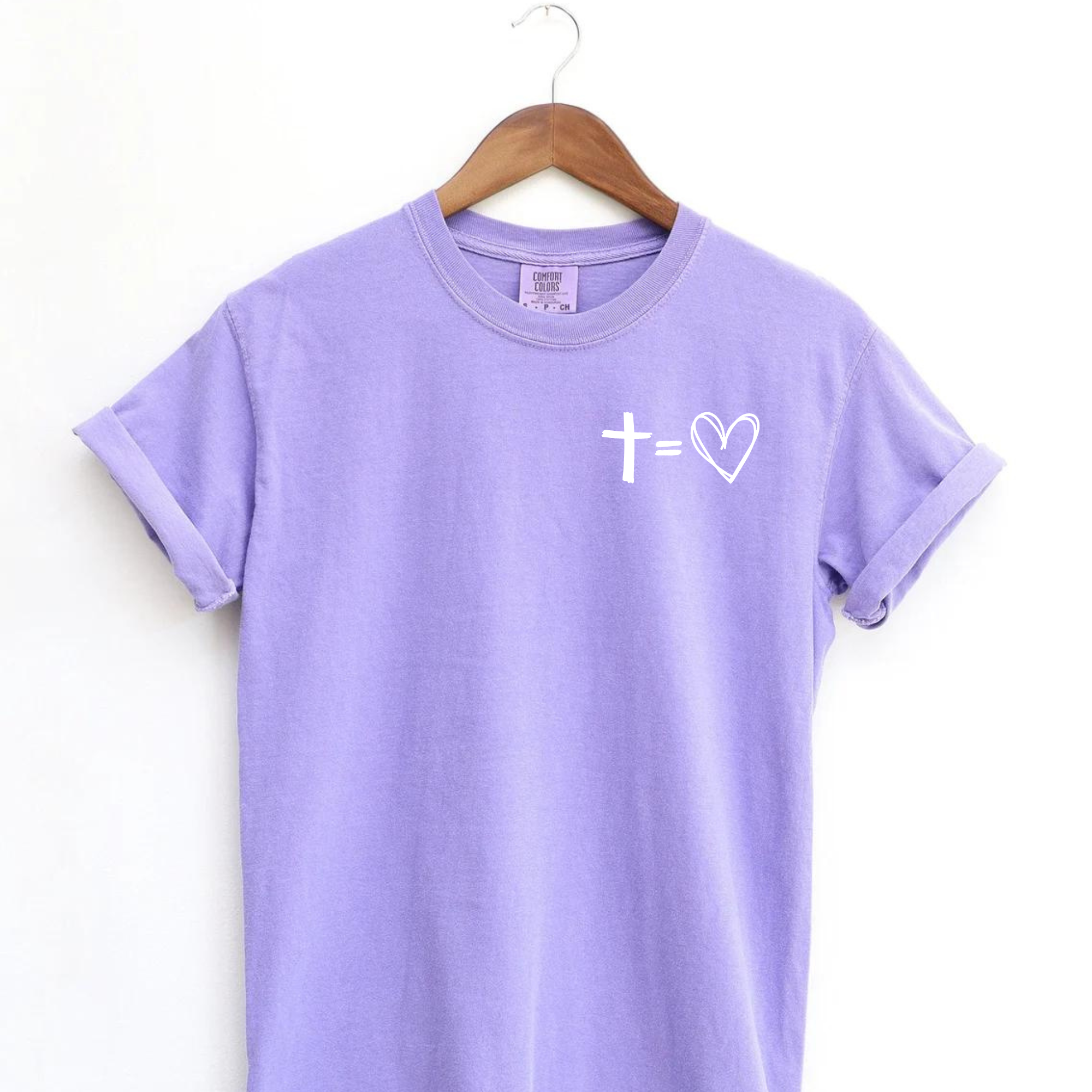 Faith & Life Christian Brands - Wholesale Screen Printed T-Shirt - Women's - Jesus Has My Back Comfort Colors Heavyweight T-Shirt11