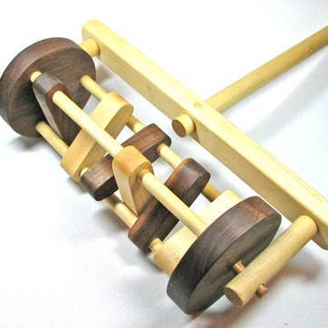 Handmade Eco-Friendly Wooden Toy Lawn Mower for Kids for wholesale by Little Wooden Wonders