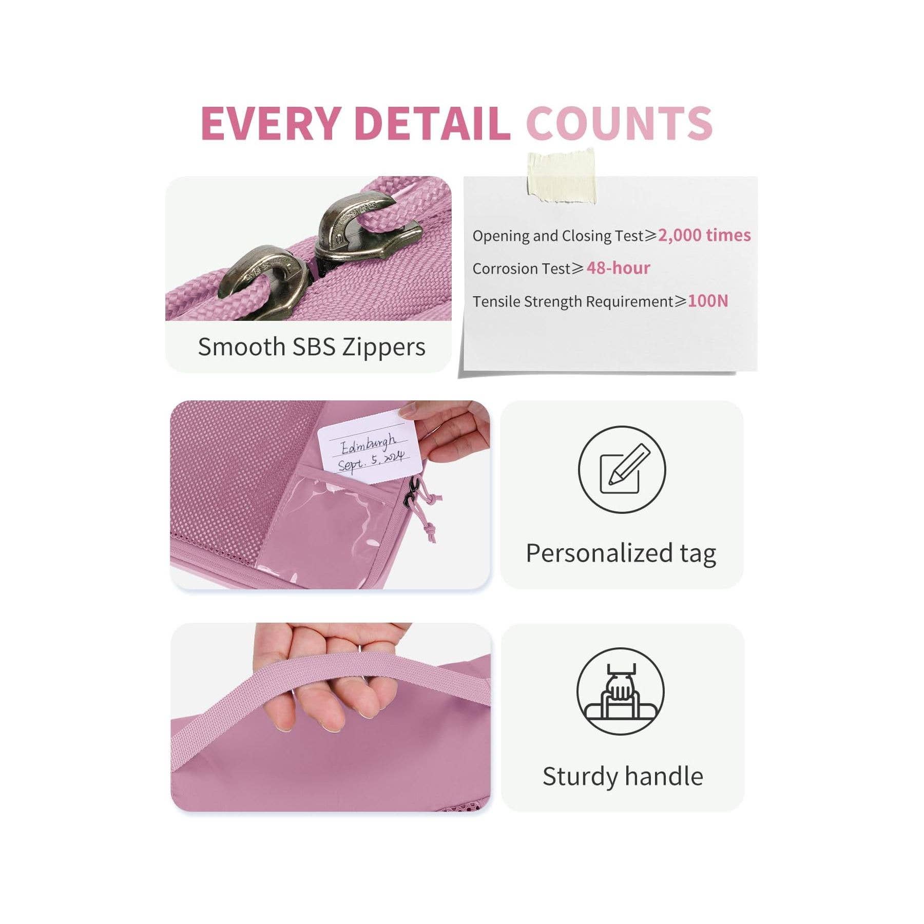 wandf – Engroshandel Pakkeemballage – 6 stk. kuffertorganisatorposer med mærke til rejsetilbehør13