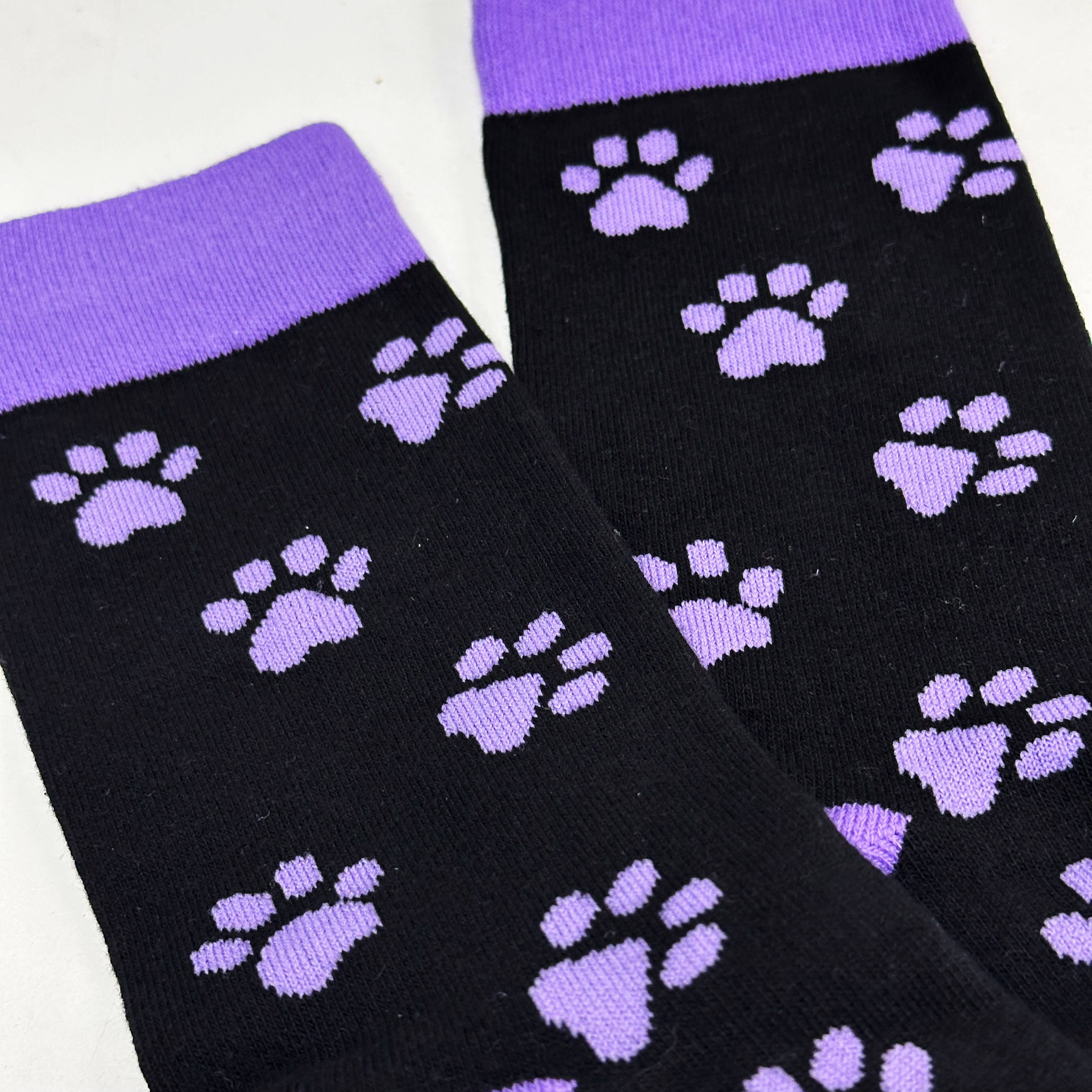 Sock Panda - Wholesale Socks - Women's - Purple Paw Print Dog Lover Socks from the Sock Panda1