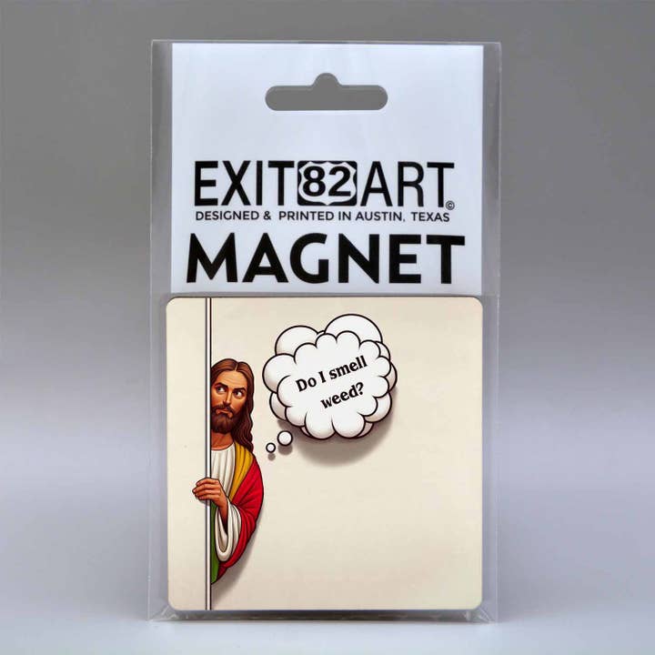 Cheira-me a erva? - Íman de Frigorífico Quadrado de 3" por atacado de EXIT82ART
