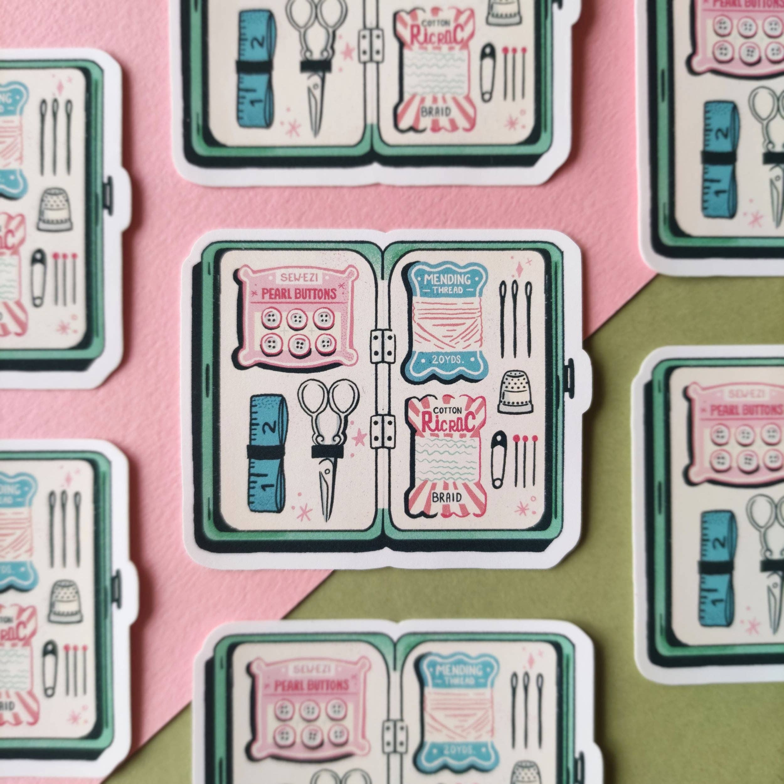 Eve Anderson Draws – wholesale Sticker – Sewing Kit Sticker1