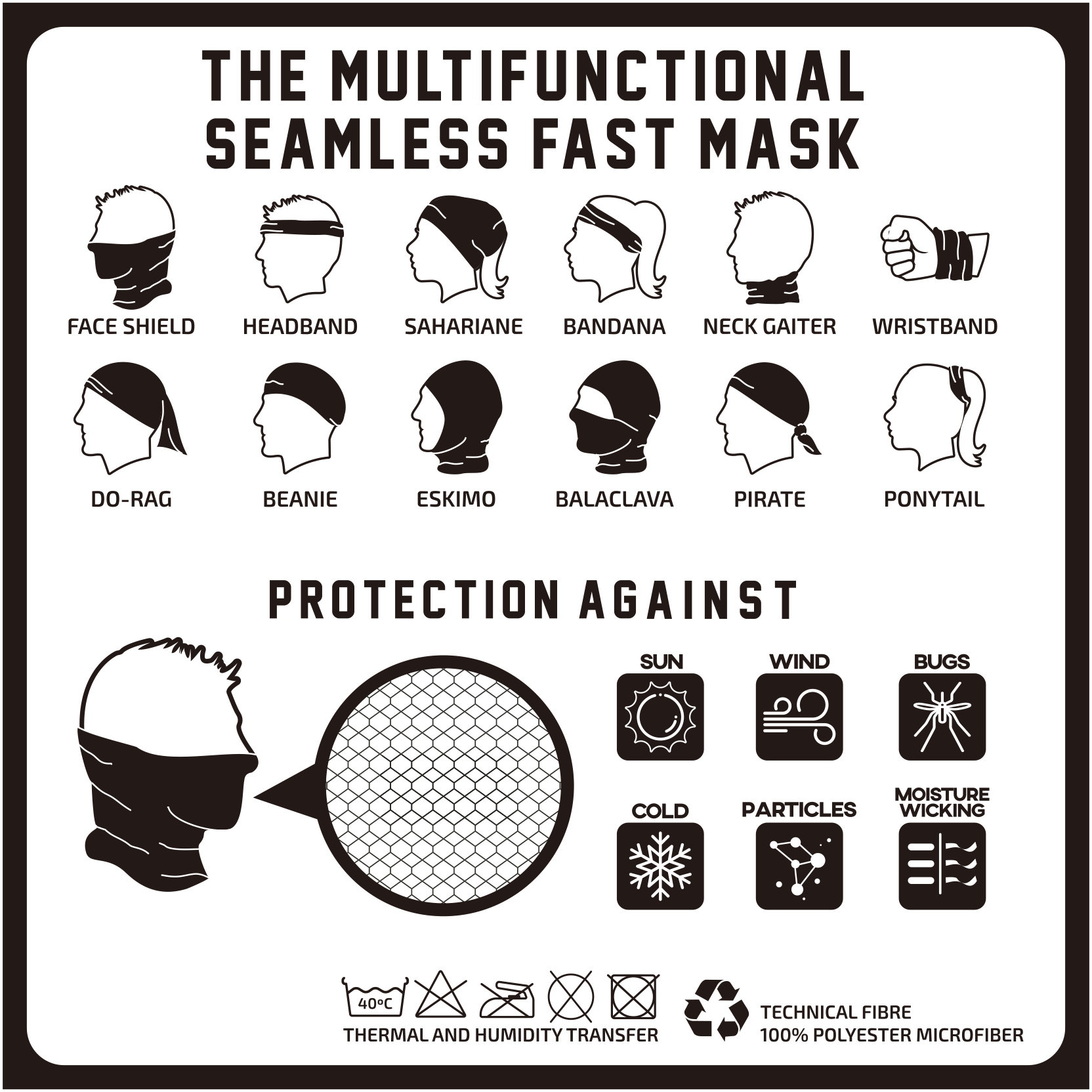 Live Fast Gear - Wholesale Neck Gaiter/Snood - Men's - Red Santa Muerte Neck Gaiter * Now With Sewn Edges*1