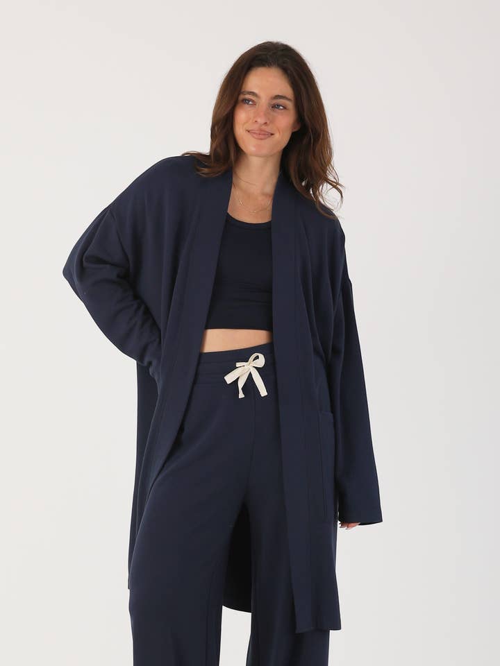 Luxury Cardigan: Navy for wholesale by Glyder